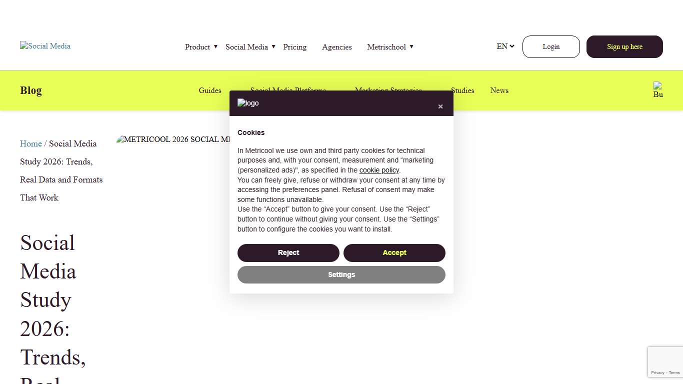 Social Media Study 2026: Trends, Real Data and Formats That Work Metricool